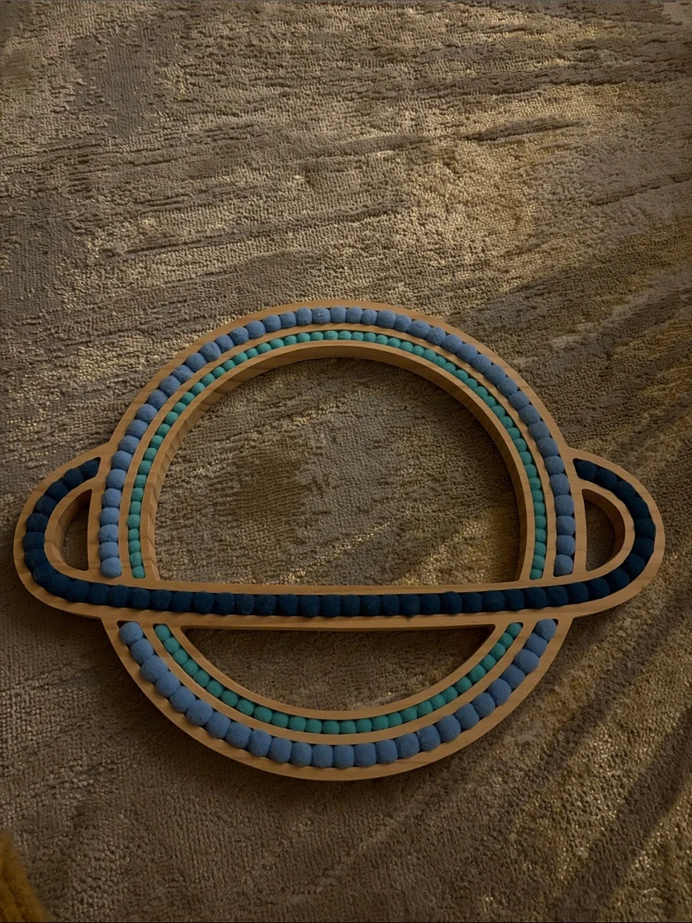 Decorative Saturn Wall Art - Blue & Teal Home Wall Decor